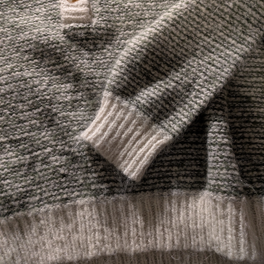 Blu Pepper Cream and Gray Knit Cardigan - Picture 4 of 5